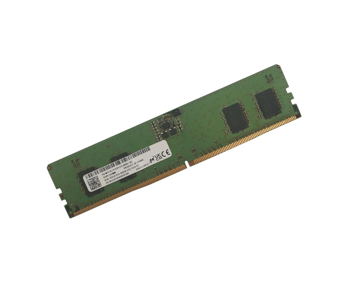 Micron 8GB 4800MHz DDR5 PC5-38400 Non-ECC CL40 288-Pin DIMM 1.1V Single Rank x16 Memory Module - MTC4C10163S1UC48BA1