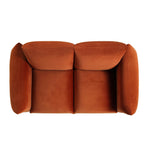 Gianni Two Seater Sofa, Rust Velvet