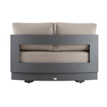 Jardin Aluminium Outdoor Modular 1-Piece Curved Sofa, Granite