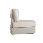 Jardin Aluminium Outdoor Modular 1-Piece Curved Sofa, Pumice