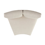 Jardin Aluminium Outdoor Modular 1-Piece Curved Sofa, Pumice