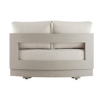 Jardin Aluminium Outdoor Modular 1-Piece Curved Sofa, Pumice