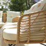 St Loy Natural Rattan Corner Sofa Set with Table