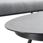Montebello 4-Seater Outdoor Black Rope and Aluminium Sofa Set with Grey Ceramic Coffee Table