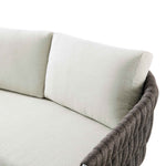 Montebello 4-Seater Outdoor Taupe Rope and Aluminium Sofa Set with White Ceramic Coffee Table