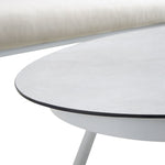 Montebello 4-Seater Outdoor Taupe Rope and Aluminium Sofa Set with White Ceramic Coffee Table