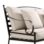 Haymes Indoor and Outdoor Metal Sofa Set with Coffee Table, Beige
