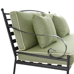 Haymes Indoor and Outdoor Metal Sofa Set with Coffee Table, Reseda Green