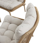 Marlowe Wicker and Aluminium Frame Sofa Set, Natural