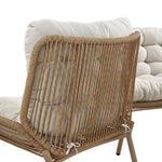 Marlowe Wicker and Aluminium Frame Sofa Set, Natural