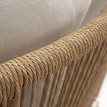 Marlowe Wicker and Aluminium Frame Sofa Set, Natural