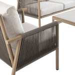Soller Indoor and Outdoor Rope Weave 4-Seater Sofa Set