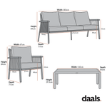 Soller Indoor and Outdoor Rope Weave 5-Seater Sofa Set