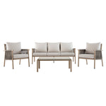 Soller Indoor and Outdoor Rope Weave 5-Seater Sofa Set