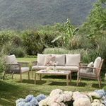 Soller Indoor and Outdoor Rope Weave 5-Seater Sofa Set
