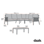 Soller Indoor and Outdoor Rope Weave Large Corner Sofa Set