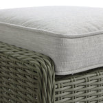 Hampshire 7-Seater Round Wicker Rattan Sofa Set with Rising Table, Desert Sage