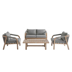 Manresa Rope 5-Seater Sofa Set, Natural and Grey