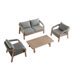 Manresa Rope 5-Seater Sofa Set, Natural and Grey