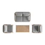 Manresa Rope 5-Seater Sofa Set, Natural and Grey
