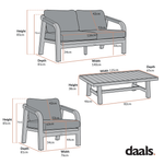 Manresa Rope 5-Seater Sofa Set, Natural and Grey