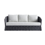 Positano Wide Rope Sofa Set with Nesting Coffee Tables, Grey