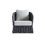 Positano Wide Rope Sofa Set with Nesting Coffee Tables, Grey