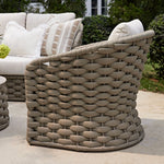 Positano Wide Rope Sofa Set with Nesting Coffee Tables, Taupe
