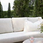 Positano Wide Rope Sofa Set with Nesting Coffee Tables, Taupe