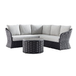 Positano Wide Rope Corner Sofa Set, Grey