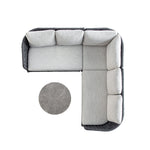 Positano Wide Rope Corner Sofa Set, Grey