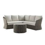 Positano Wide Rope Corner Sofa Set, Taupe