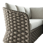 Positano Wide Rope Corner Sofa Set, Taupe