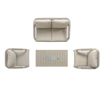 Manresa Rope 5-Seater Firepit Sofa Set, Taupe and Beige