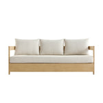 Stanford Outdoor 5-Seater Sofa Set, Natural with Beige Boucle Fabric