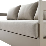 Stanford Outdoor 5-Seater Sofa Set, Taupe with Light Taupe Fabric
