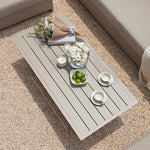 Stanford Outdoor 5-Seater Sofa Set, Taupe with Light Taupe Fabric
