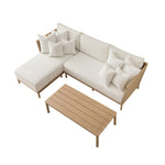 Panarea Indoor and Outdoor Wicker 4-Seater Chaise Lounge Set