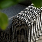 Bellagio Round Wicker Sofa Set with Coffee Table, Dark Grey