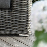 Bellagio Round Wicker Sofa Set with Coffee Table, Dark Grey
