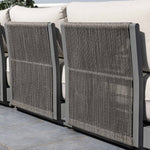 Pedra Rope and Aluminium Outdoor Chaise Sofa Set, Grey