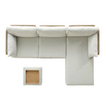 Pedra Rope and Aluminium Outdoor Chaise Sofa Set, Natural