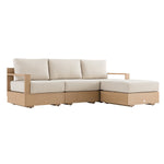 Jardin Aluminium Outdoor Modular Large 4-Piece Chaise Sofa Set, Natural