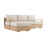 Jardin Aluminium Outdoor Modular Large 4-Piece Chaise Sofa Set, Natural