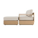Jardin Aluminium Outdoor Modular Large 4-Piece Chaise Sofa Set, Natural