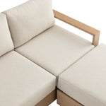 Jardin Aluminium Outdoor Modular Large 4-Piece Chaise Sofa Set, Natural