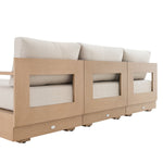 Jardin Aluminium Outdoor Modular Large 4-Piece Chaise Sofa Set, Natural
