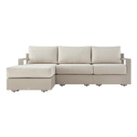 Jardin Aluminium Outdoor Modular Large 4-Piece Chaise Sofa Set, Pumice