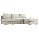 Jardin Aluminium Outdoor Modular Large 4-Piece Chaise Sofa Set, Pumice