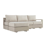 Jardin Aluminium Outdoor Modular Large 4-Piece Chaise Sofa Set, Pumice